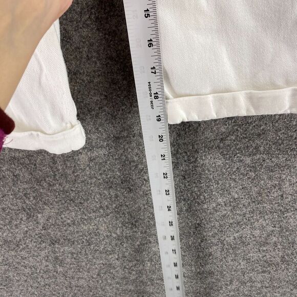 Gloria Vanderbilt Jeans Women 8 White Denim Light Wash Amanda Capri High Rise - Picture 5 of 9